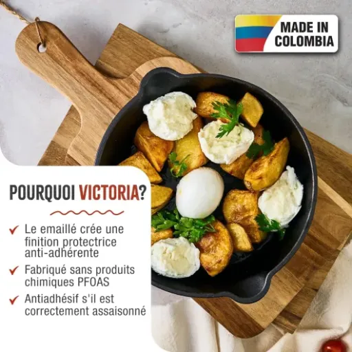 Test Victoria Poêle Fonte Émaillée 20 cm : petite poêle costaude pour cuisiner sérieux