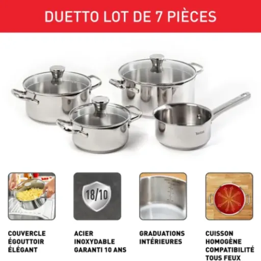 Test Tefal Duetto A705A835 : une batterie inox simple qui fait le job au quotidien