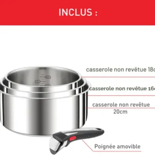 Test Tefal Ingenio Preference On L898S334 : les casseroles inox qui font surtout gagner de la place